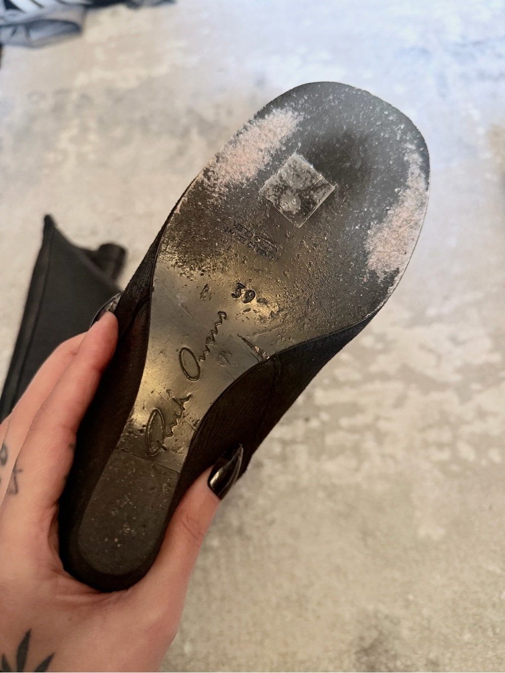 Rick Owens 09 CRUST Leather Women’s Black Wedges Sz 39/9 - Dark Avant Garde - Picture 11 of 14